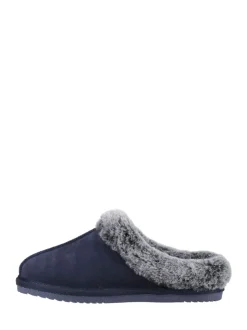 Bleu - Hush Puppies Amara Chaussons d'hiver doublés de fausse fourrure