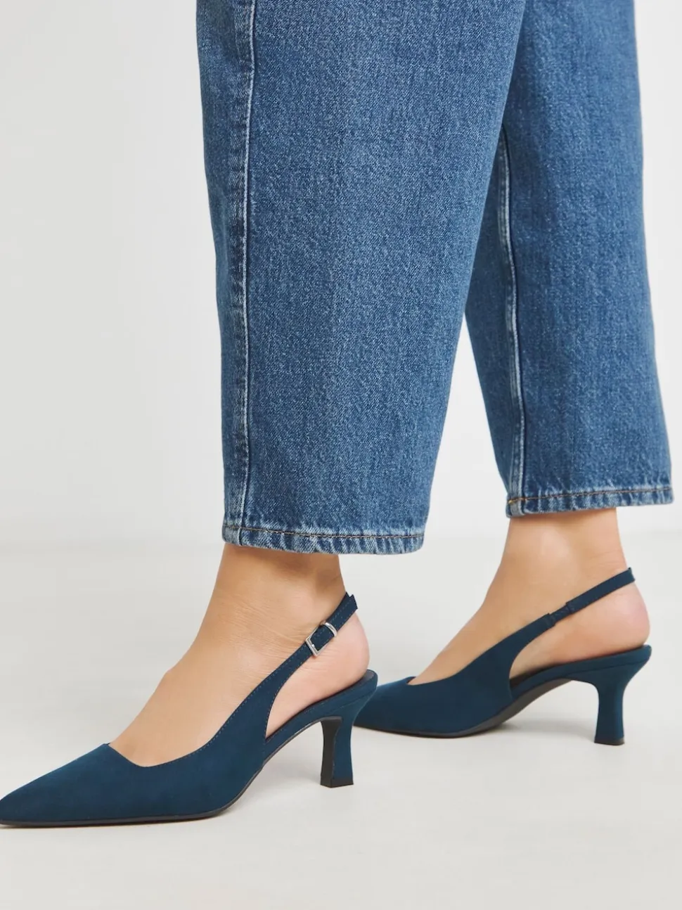 Bleu - JD Williams Chaussures à talons à bride arrière à bout pointu