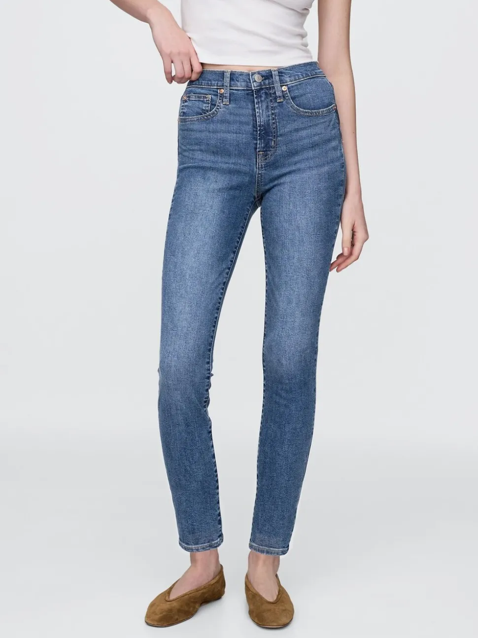 Bleu - Jeans skinny Taille haute True Gap