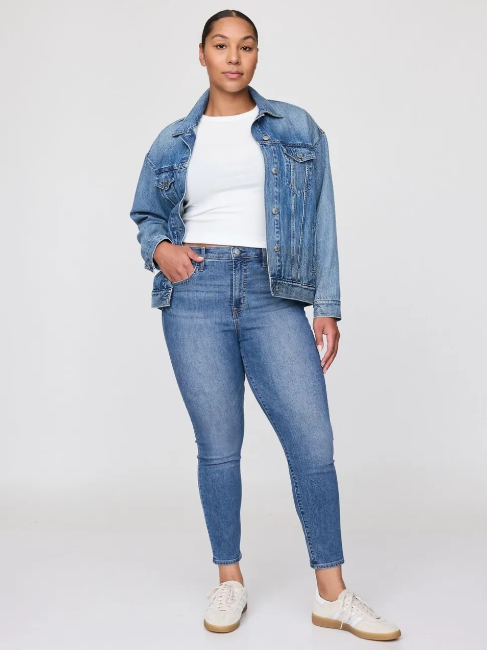 Bleu - Jeans skinny Taille haute True Gap