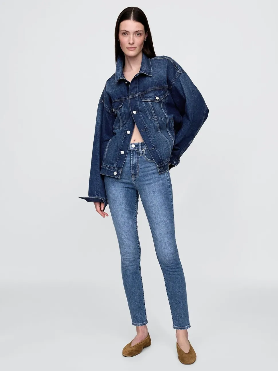 Bleu - Jeans skinny Taille haute True Gap
