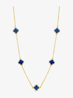 Bleu - Jon Richard Plaqué et Jets Collier de trèfles de station
