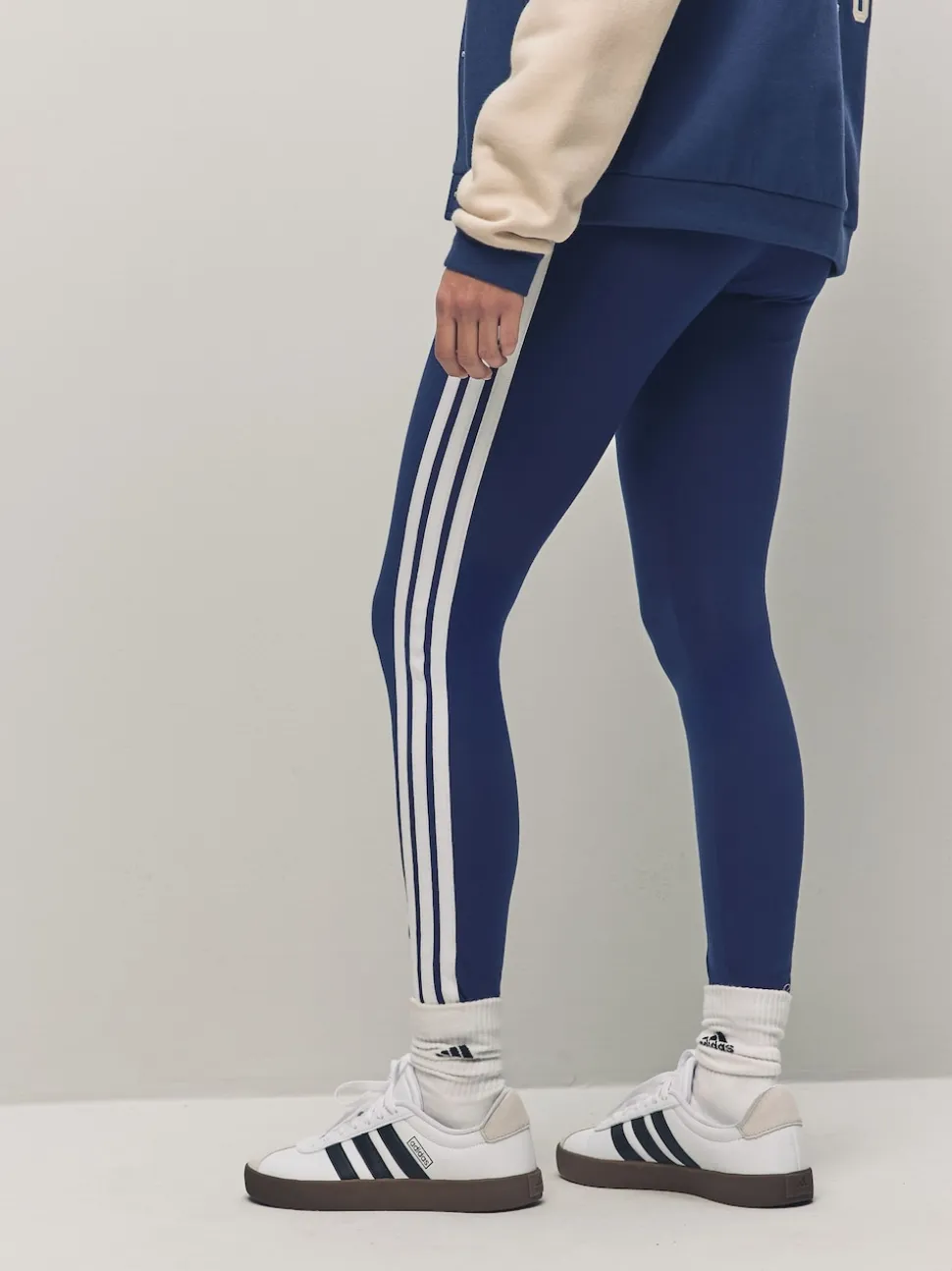 Bleu - Leggings adidas Essentials en coton à 3 bandes