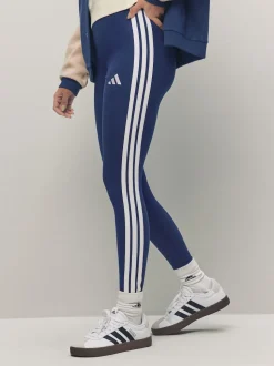 Bleu - Leggings adidas Essentials en coton à 3 bandes