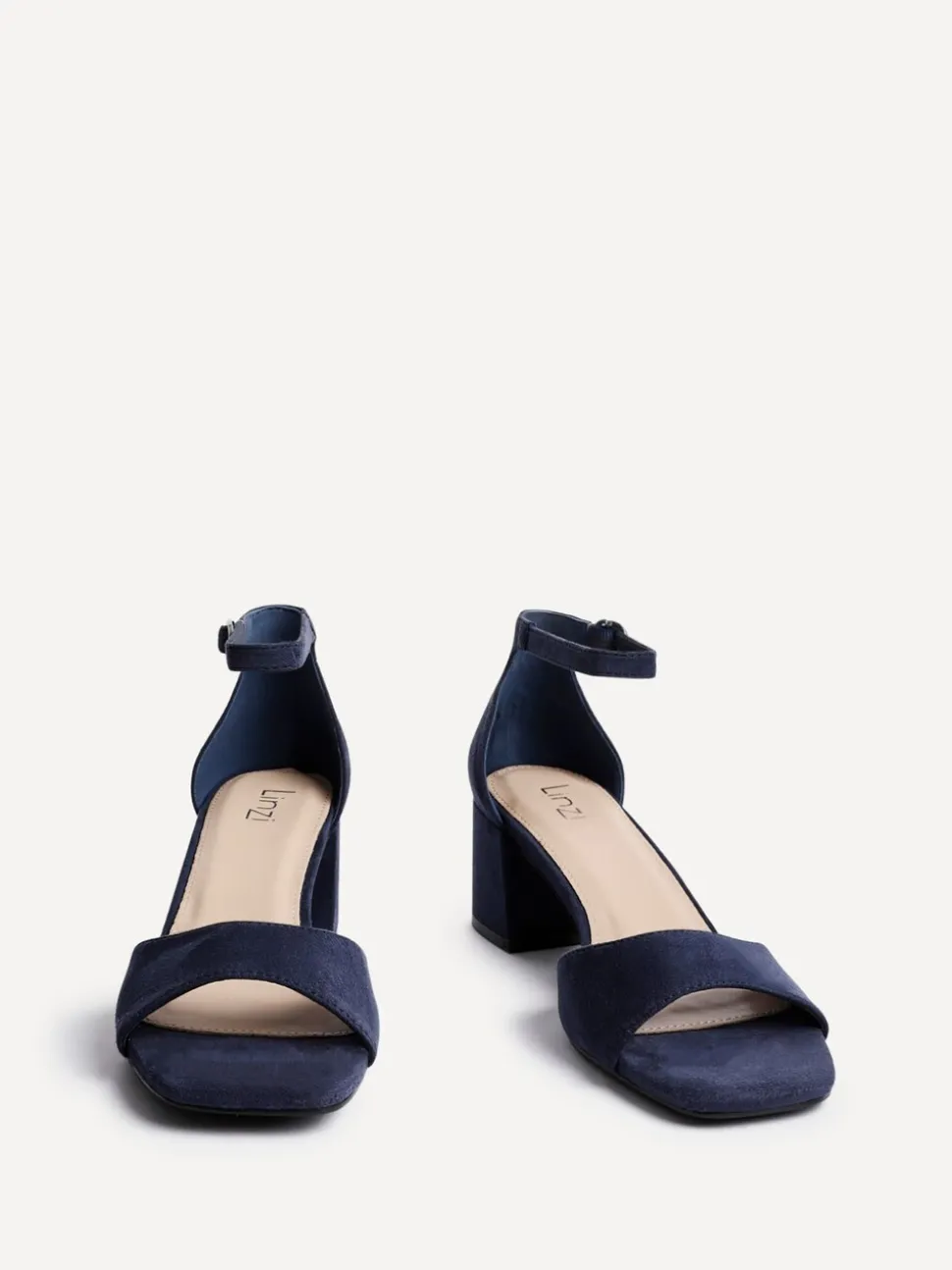 Bleu - Linzi Maddie Closed Back Open Toe Heeled Sandales