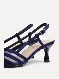 Bleu - Linzi talons Milan en maille