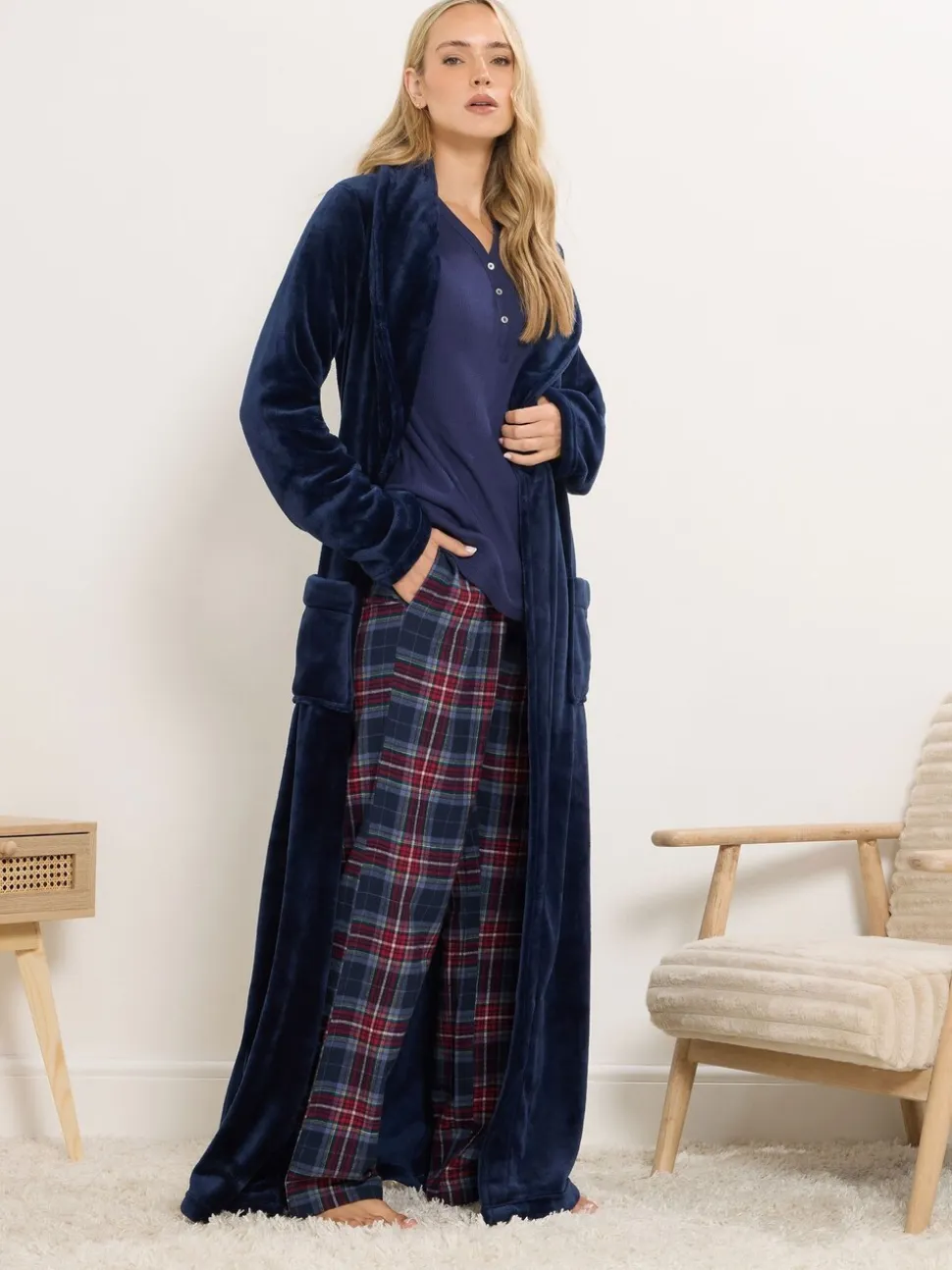Bleu - Long Tall Sally Pyjama Carreaux