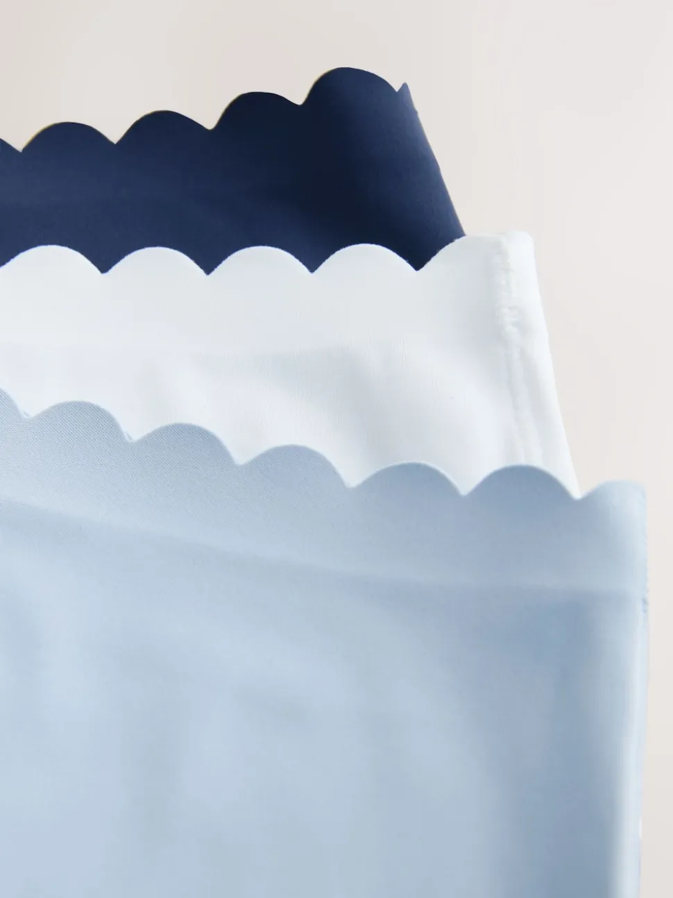 Bleu - Lot 3 culottes festonnées invisibles