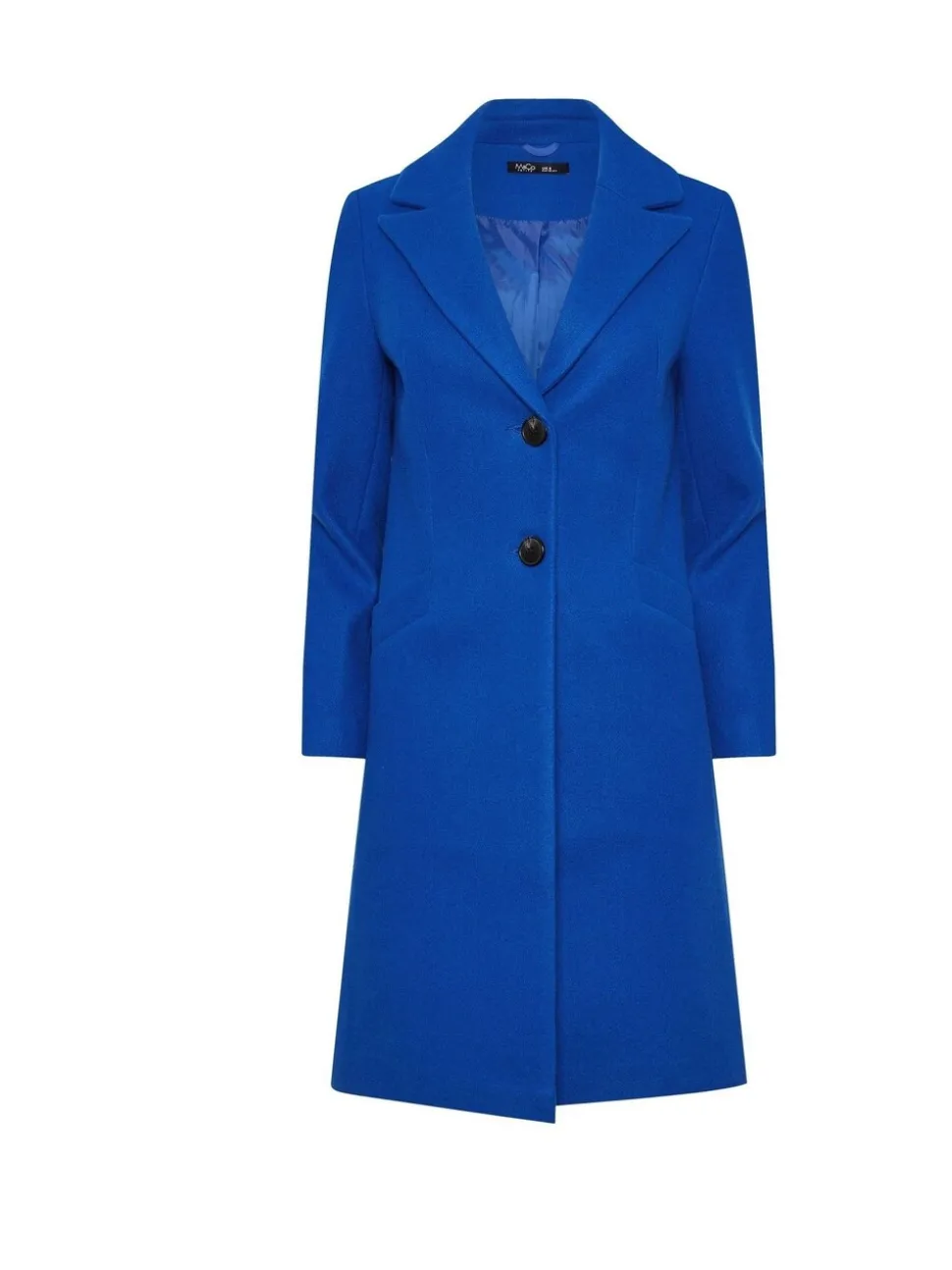 Bleu - M&Co manteau habillé simple boutonnage