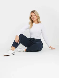 Bleu - M&Co Petites tailles Cuffed Survêtement
