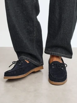 Bleu - Mocassins à enfiler Linzi Frame avec détails froncés sur le devant