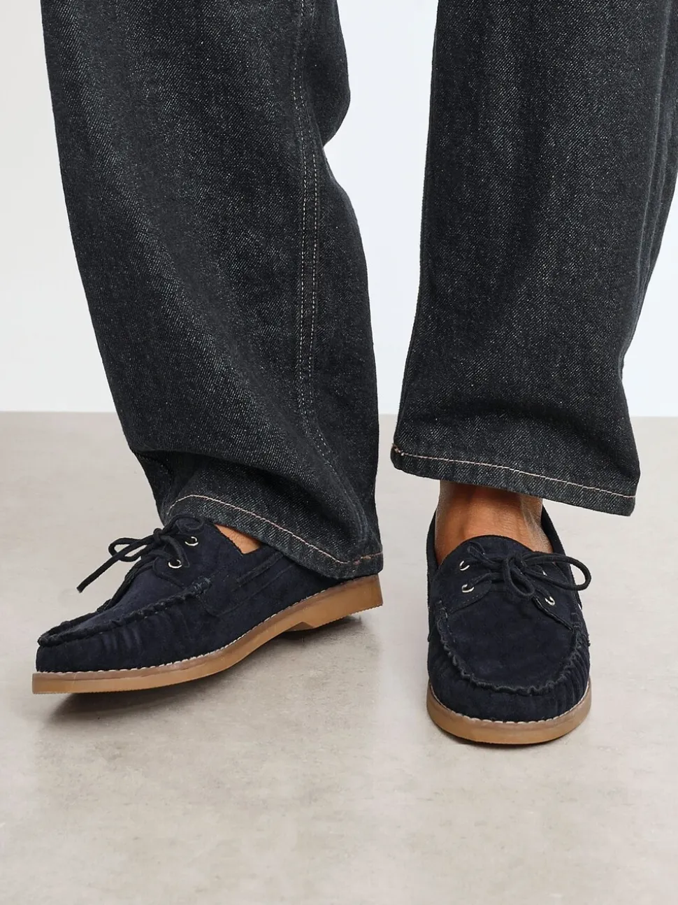 Bleu - Mocassins à enfiler Linzi Frame avec détails froncés sur le devant