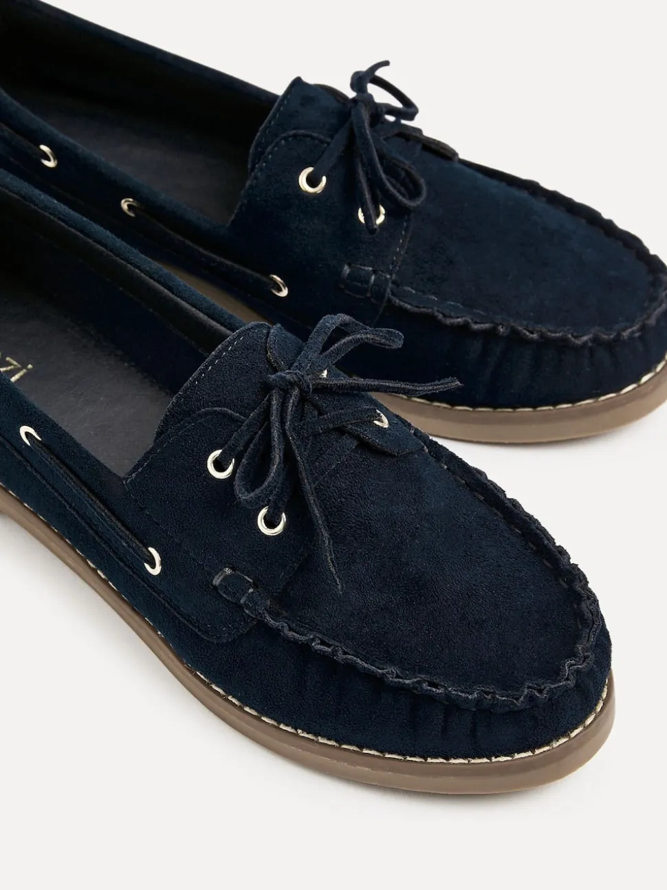 Bleu - Mocassins à enfiler Linzi Frame avec détails froncés sur le devant
