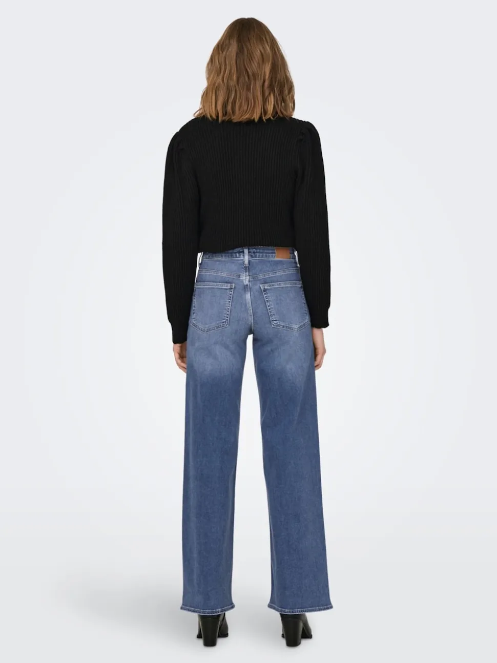 Bleu - Only Ample Taille haute Jeans With Super Extensible