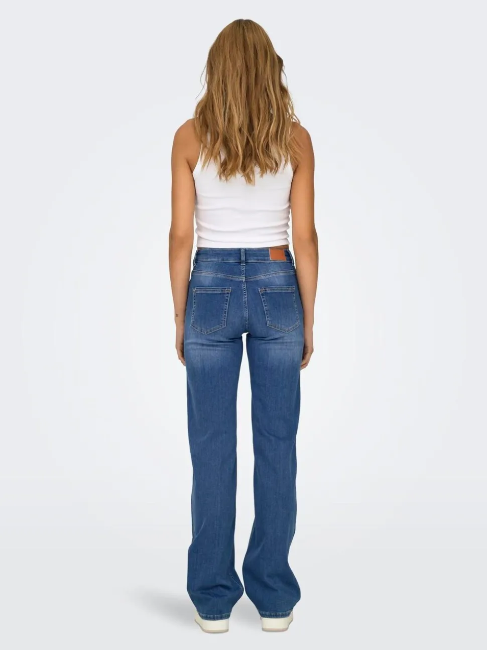 Bleu - Only Jeans coupe droite blush taille mi-haute avec super extensible