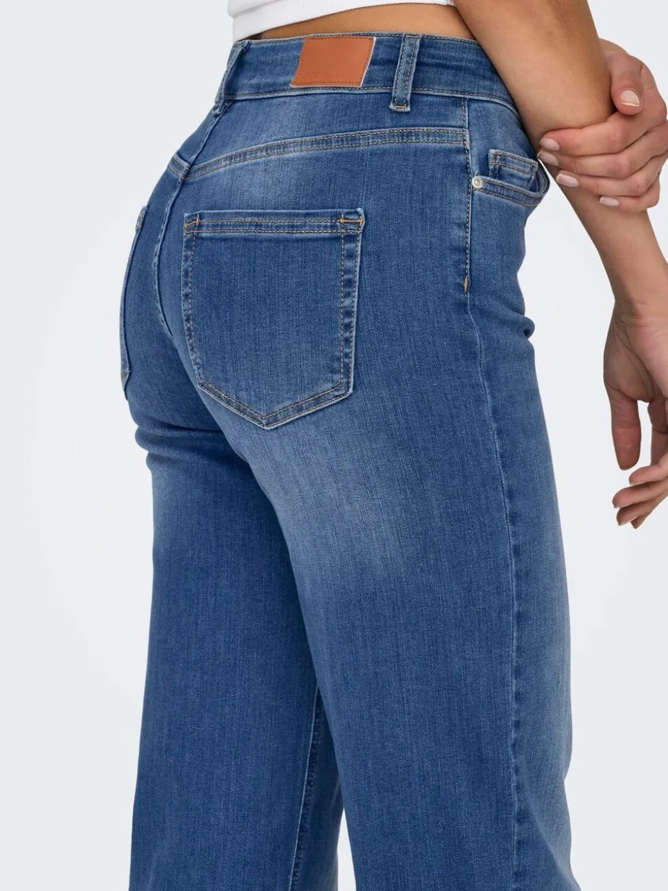 Bleu - Only Jeans coupe droite blush taille mi-haute avec super extensible