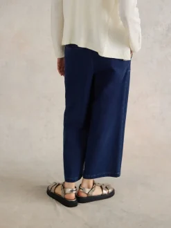 Bleu - Pantalon court large White Stuff Belle