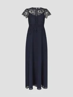 Bleu - Robe longue Monsoon Monica en dentelle