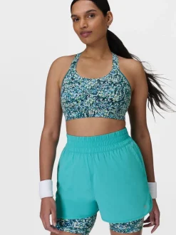 Bleu - Short Betty Power UltraSculpt taille haute 6» en sueur