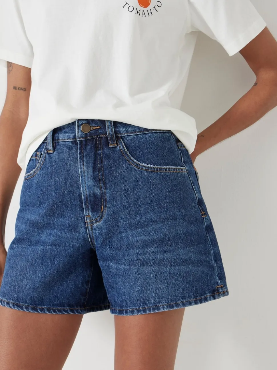 Bleu - Short en jean Hush Essential