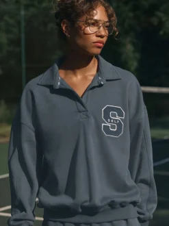 Bleu - soi-même. Sweat de rugby