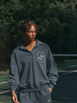 Bleu - soi-même. Sweat de rugby
