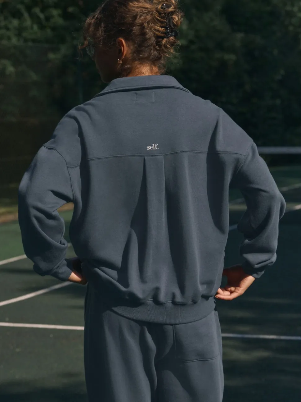 Bleu - soi-même. Sweat de rugby