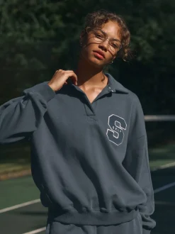 Bleu - soi-même. Sweat de rugby