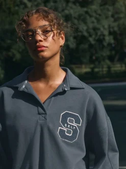Bleu - soi-même. Sweat de rugby