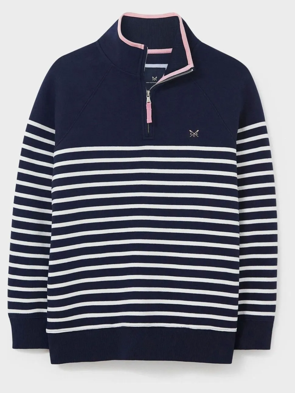 Bleu - Sweat semi-zippé Crew Clothing