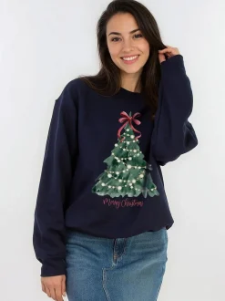 Bleu - Sweat-shirt aquarelle Brands In Noël