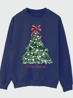 Bleu - Sweat-shirt aquarelle Brands In Noël