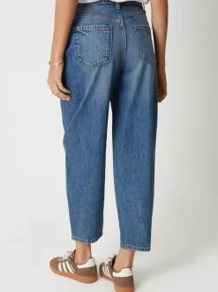 Bleu - Threadbare Barrel Leg Jeans