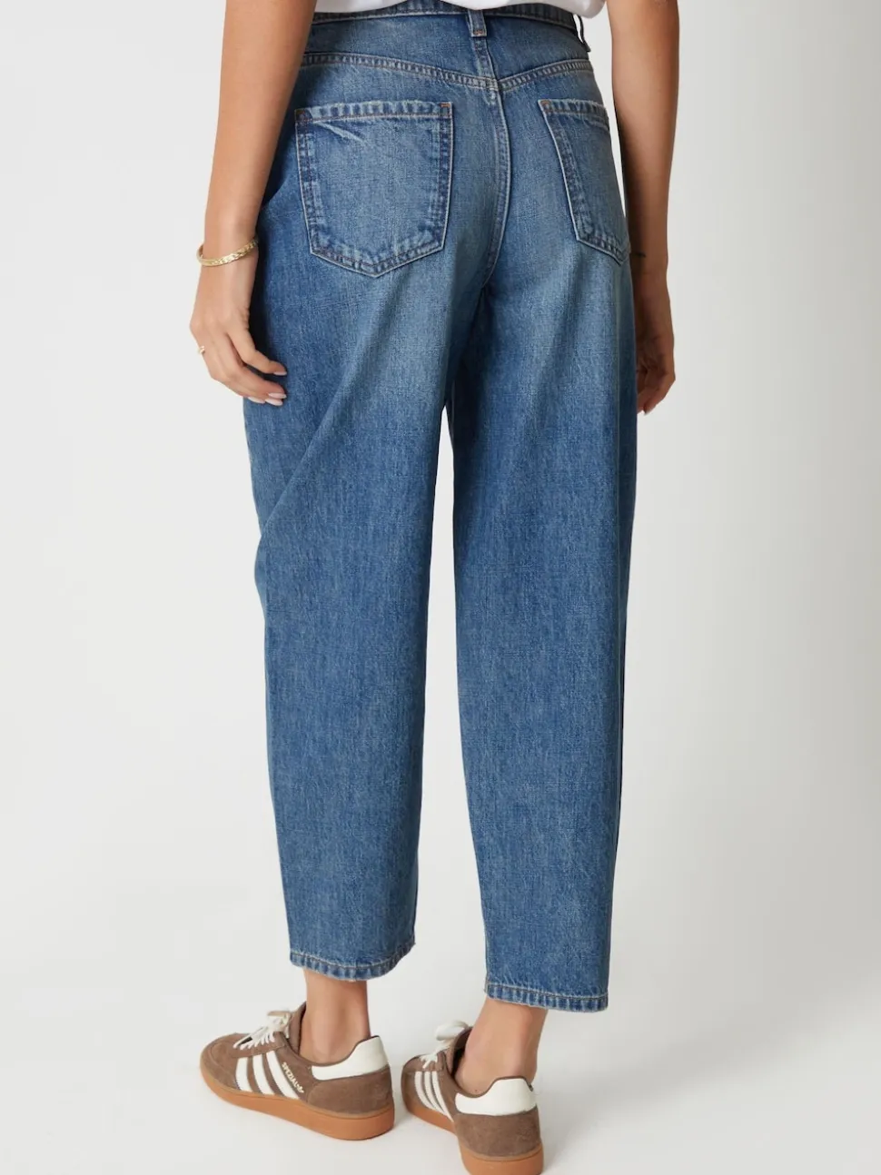 Bleu - Threadbare Barrel Leg Jeans