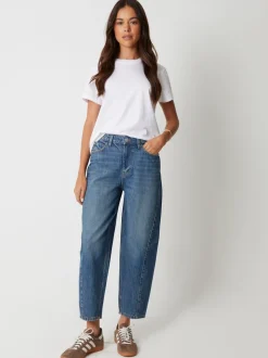 Bleu - Threadbare Barrel Leg Jeans