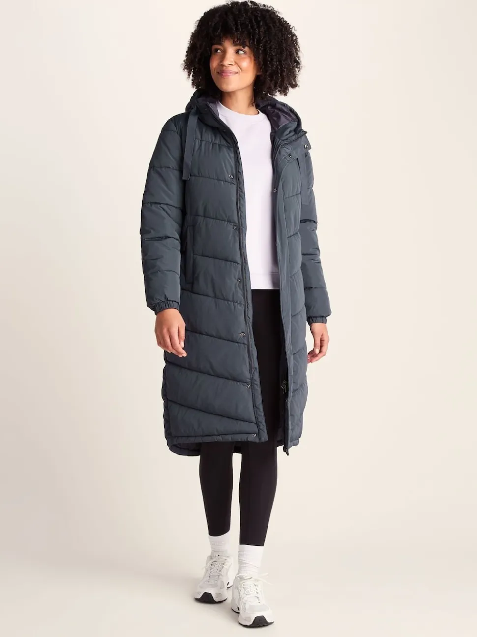 Bleu - Tog 24 Raleigh Thermal Padded À capuche Long Coat