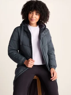 Bleu - Tog 24 Raleigh Thermal Padded À capuche Long Coat