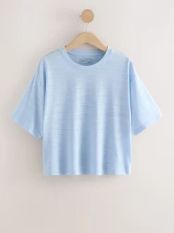 Bleu - T-shirt Active Crew Neck léger à manches courtes