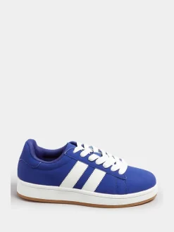Bleu - Yours Curve Coupe large Padded Skate Trainers
