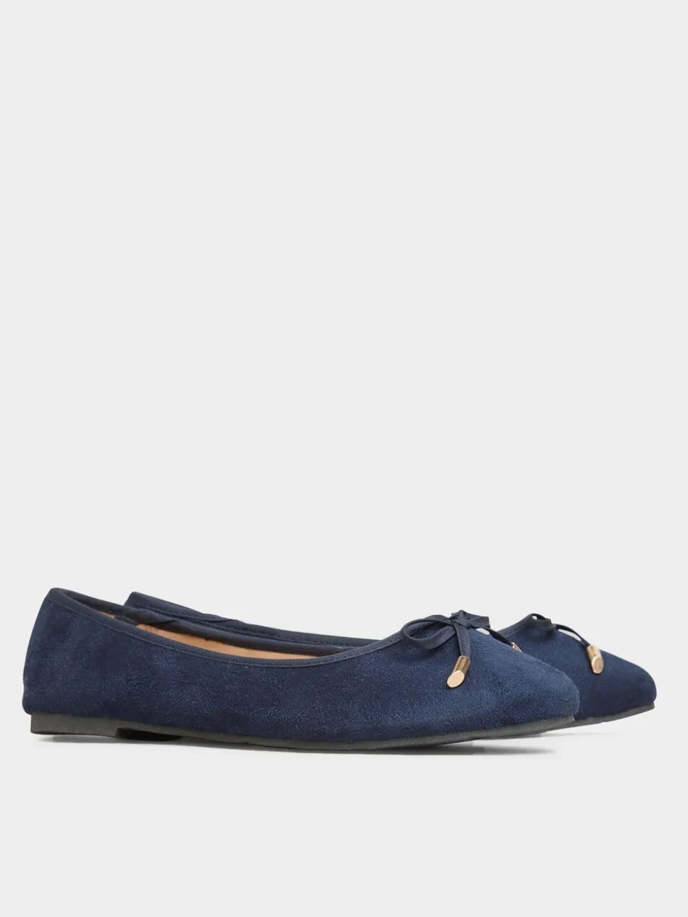 Bleu - Yours Curve Extra Coupe large Blaise Ballerine