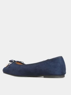 Bleu - Yours Curve Extra Coupe large Blaise Ballerine