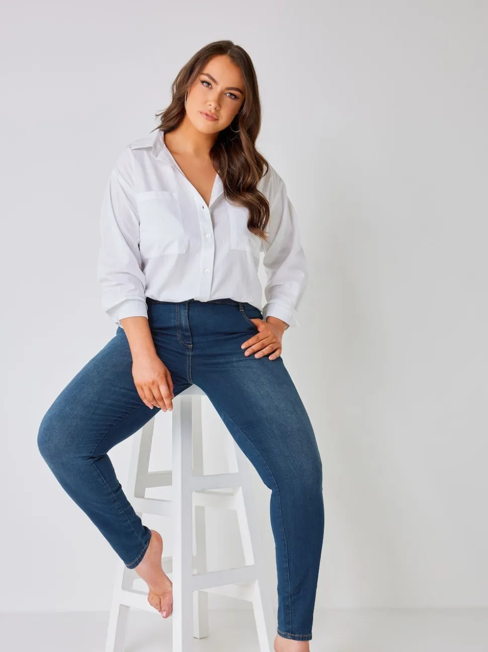 Bleu - Yours Curve Skinny Stretch AVA Jeans