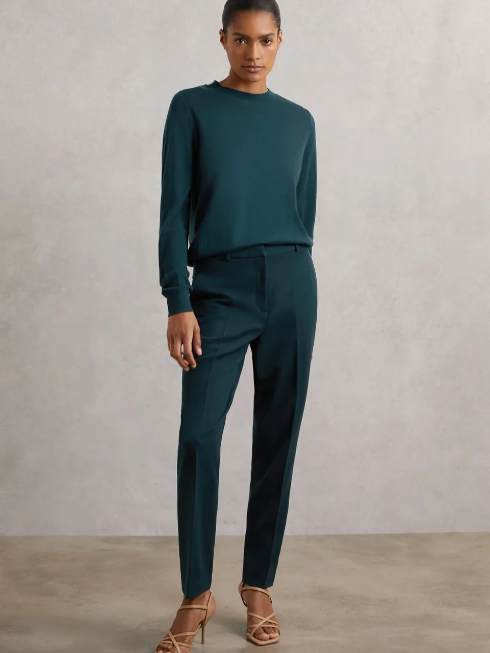 Bleu canard - Pantalon de costume Reiss Gabi slim