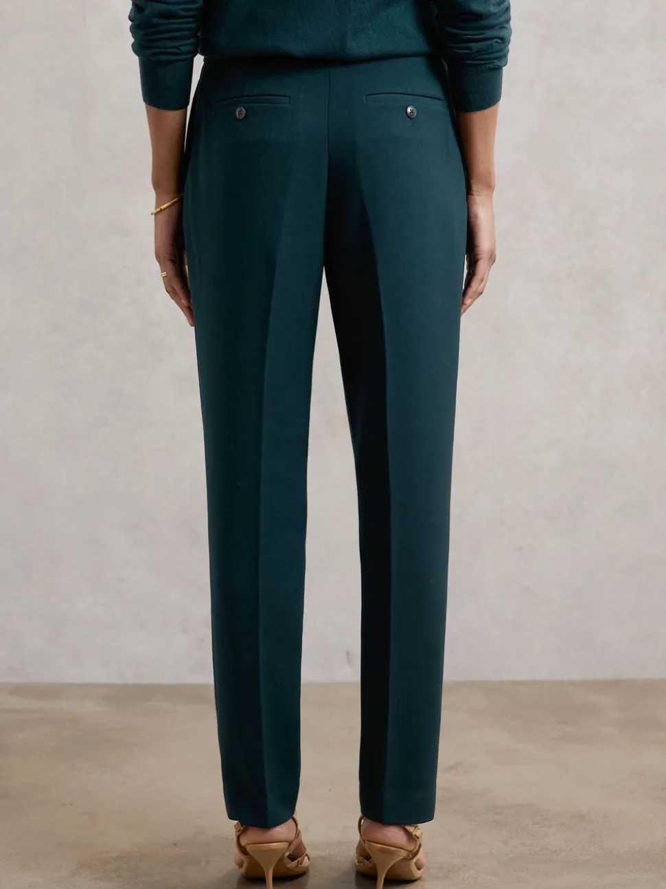 Bleu canard - Pantalon de costume Reiss Gabi slim