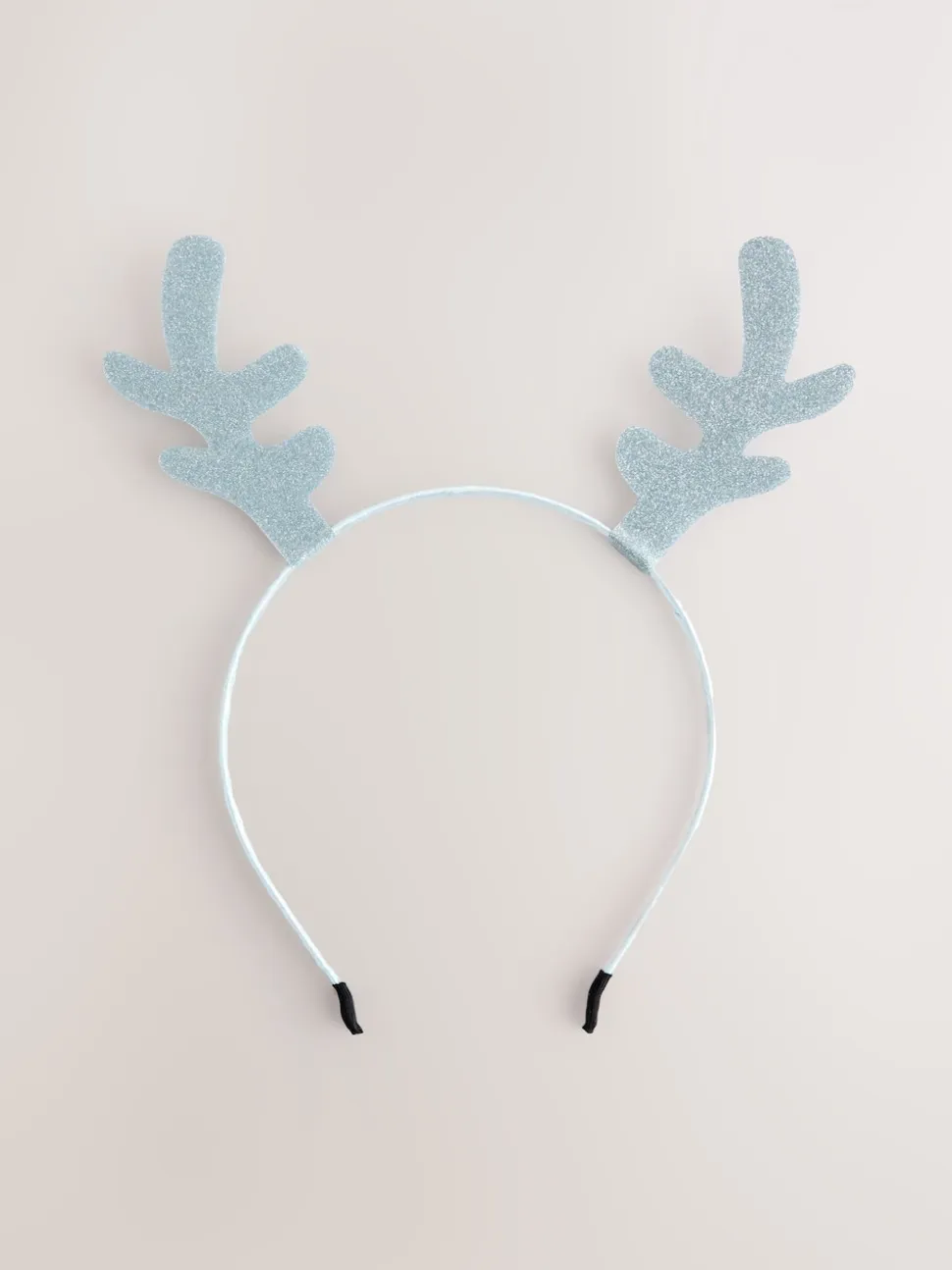 Bleu clair - Bandeau pailleté à motif renne de Noël avec Antler