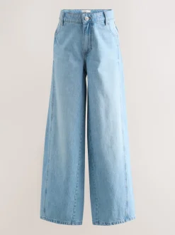 Bleu clair - Jeans Maternity à jambe large 100% coton