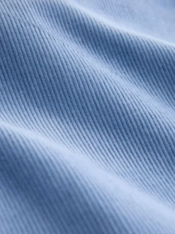 Bleu clair - Pantalon large en velours côtelé
