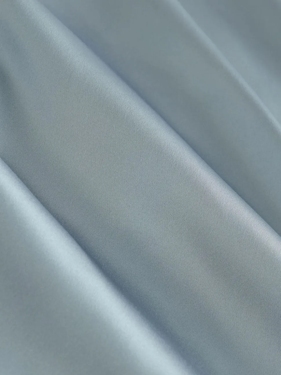 Bleu crépuscule - Robe longue de demoiselle d’honneur en satin à col bénitier pour mariage