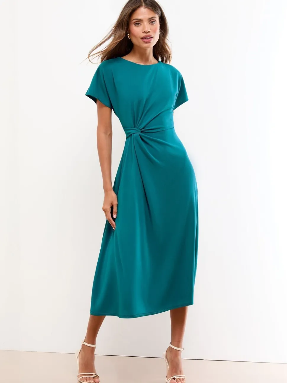 Bleu de sarcelle - Lipsy Peignoir Mi-long avec nœud sur le côté