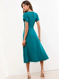 Bleu de sarcelle - Lipsy Peignoir Mi-long avec nœud sur le côté